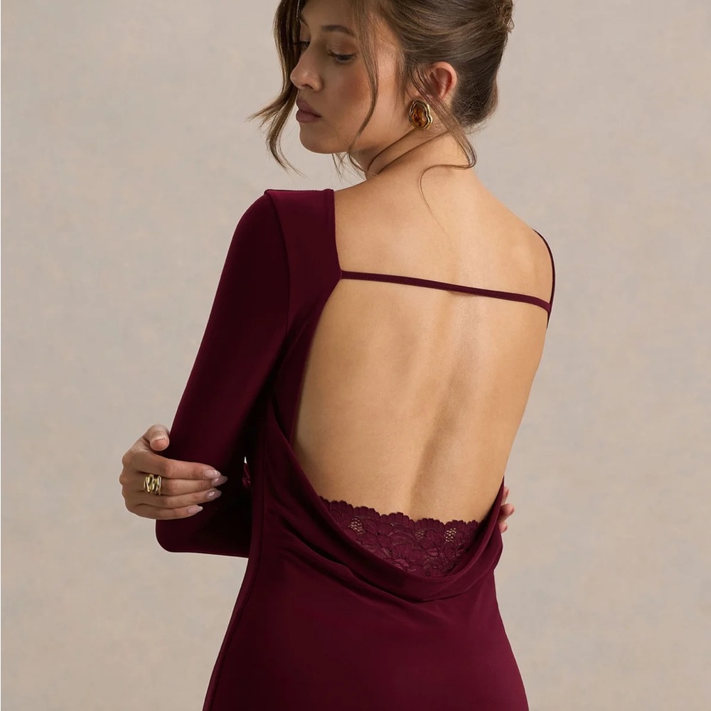 NWT Burgundy Long Sleeve Dress